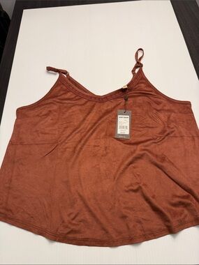 Women's Large Rust Brown Sleeveless Camisole Tank Top
